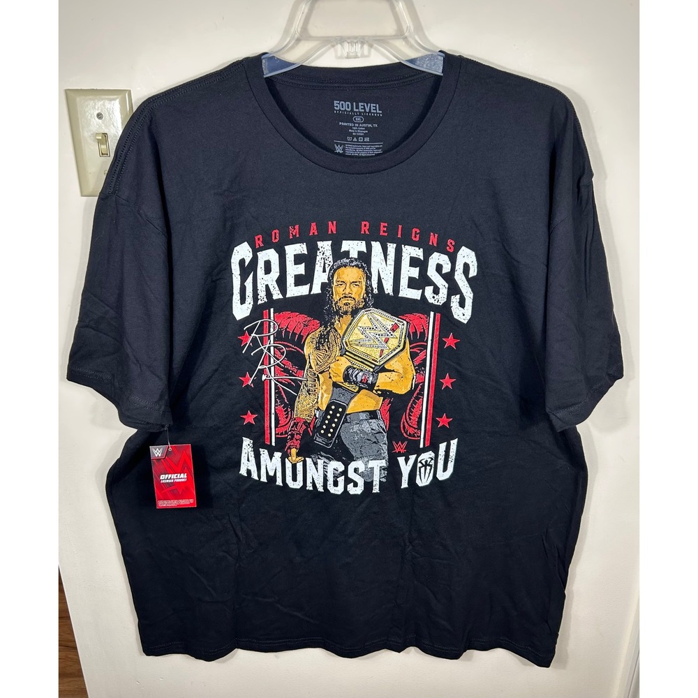 500 Level WWE Roman Reigns T Shirt Mens 3XL Black Greatness Amongst You Graphic